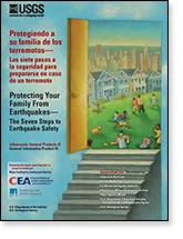 Publication cover: The Seven Steps to Earthquake Safety. Protecting Your Family From Earthquakes.
